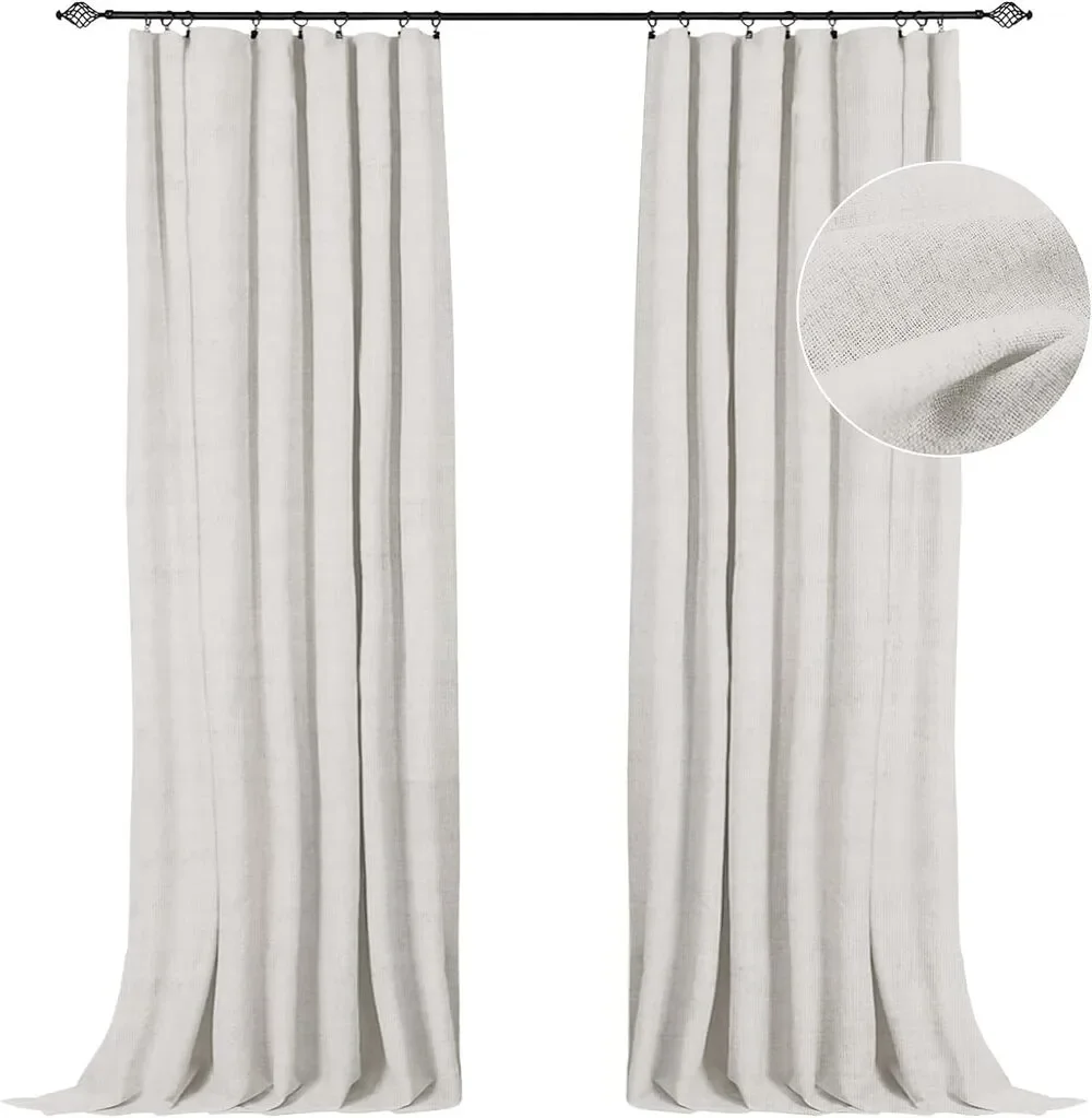 Blackout Curtains for Bedroom 84 In Long/50 in Wide Each Panel, Beige